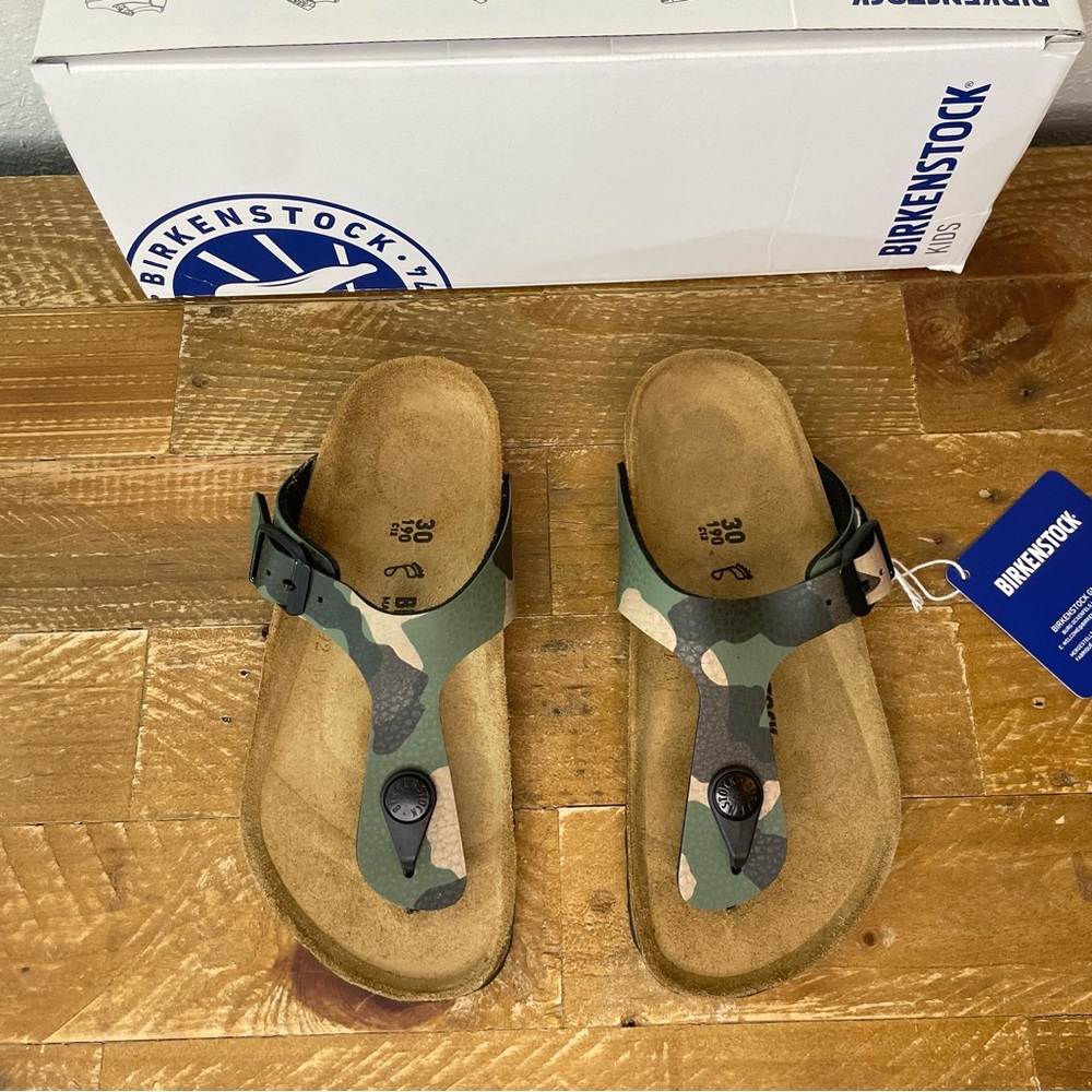 Birkenstock Gizeh Kids BS Desert Soil Camo Khaki NIB